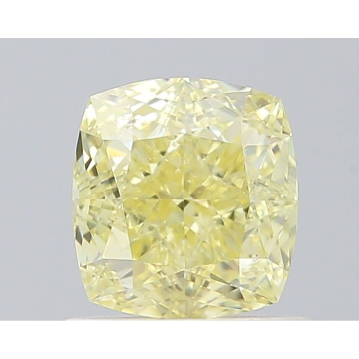 0.90 Carat Diamond, Cushion, Fancy Yellow Color, SI2, GIA, D145889901