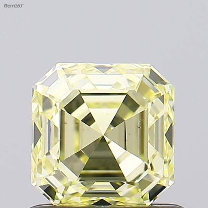 1.00 Carat Diamond, Asscher, Fancy Yellow Color, VS1, GIA, D145886011