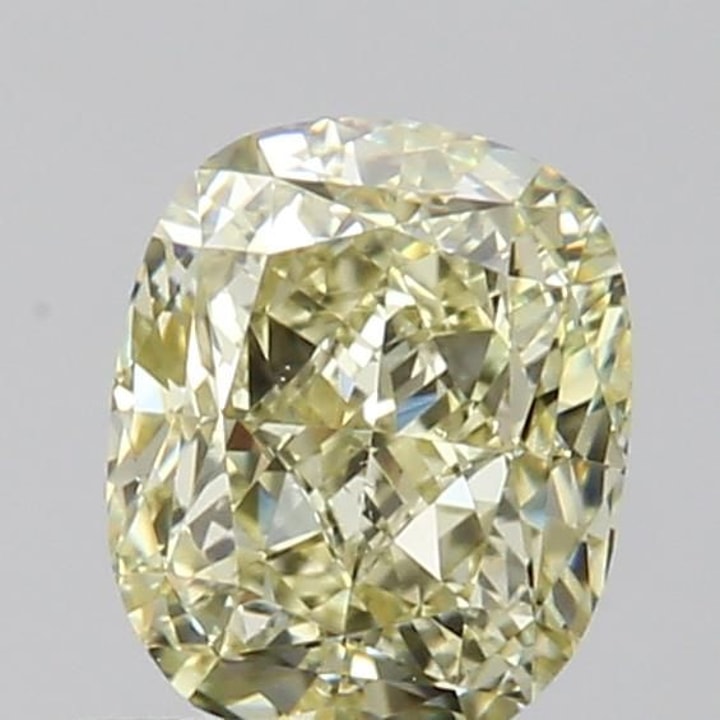 1.00 Carat Diamond, Cushion, Fancy Light Yellow Color, VS2, GIA, D145897689
