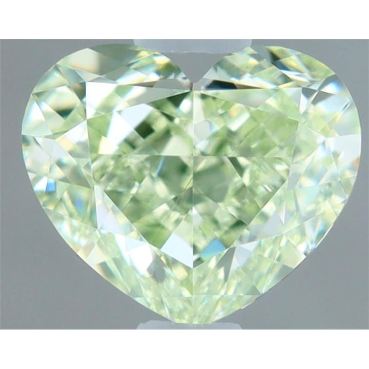 0.65 Carat Diamond, Heart, Fancy Light Yellowish Green Color, VVS1, GIA ...