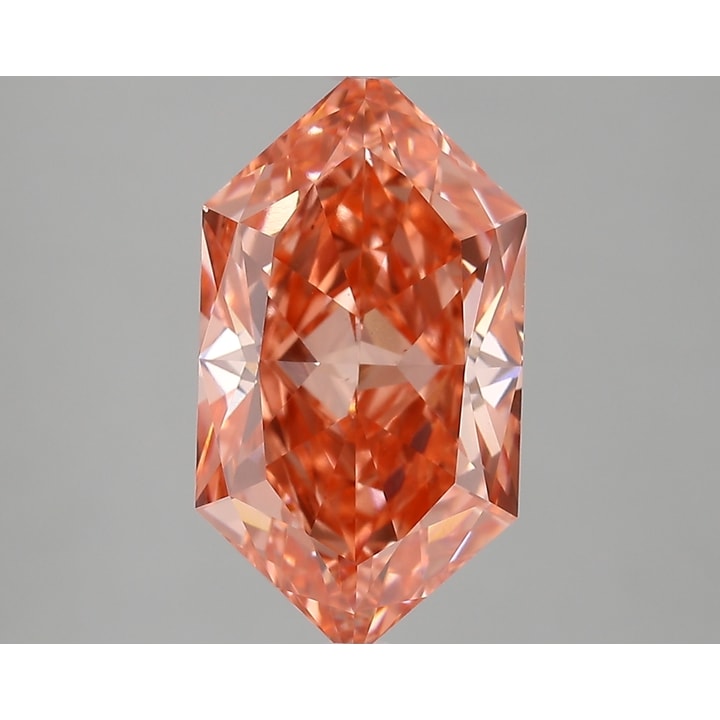 Hexagon 4.72 Carat Lab Grown Diamond, FANCY VIVID PINK, VS1, IGI 833676837