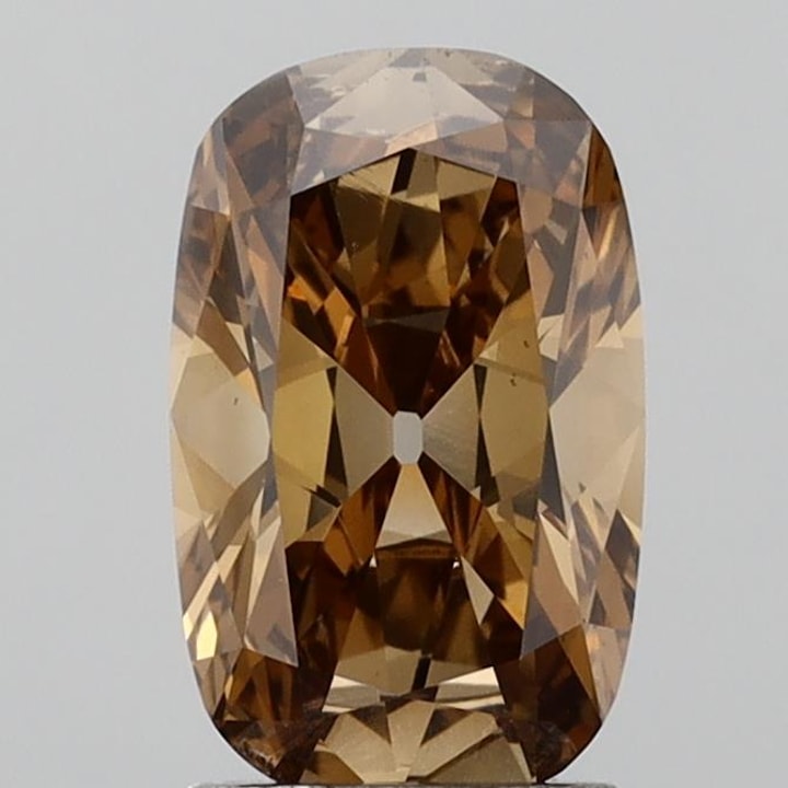 Cushion 1.98 Carat Lab Grown Diamond, BROWN, VS1, IGI 835641385