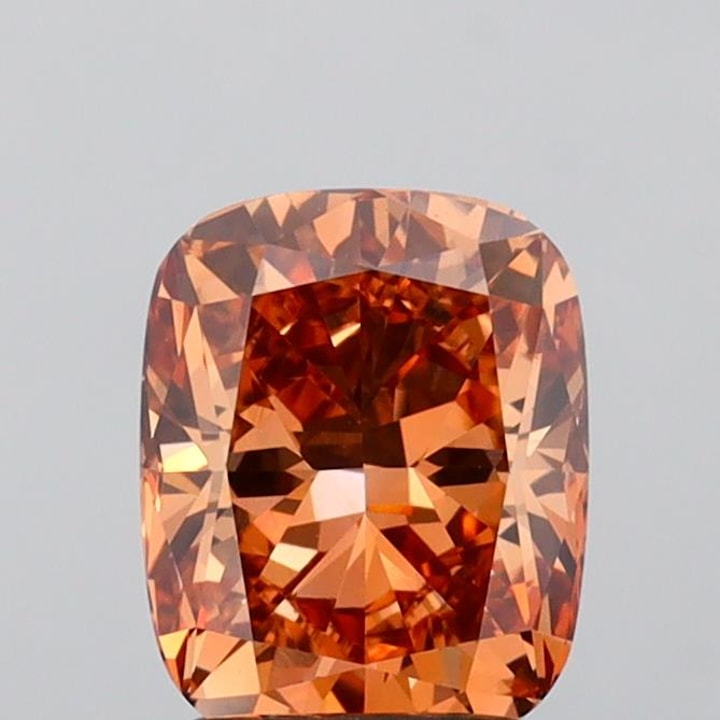 Cushion 2.00 Carat Lab Grown Diamond, BROWN, VS1, IGI 837642712