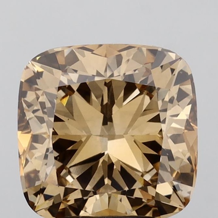 Cushion 3.58 Carat Lab Grown Diamond, BROWN, VS1, IGI 837642734