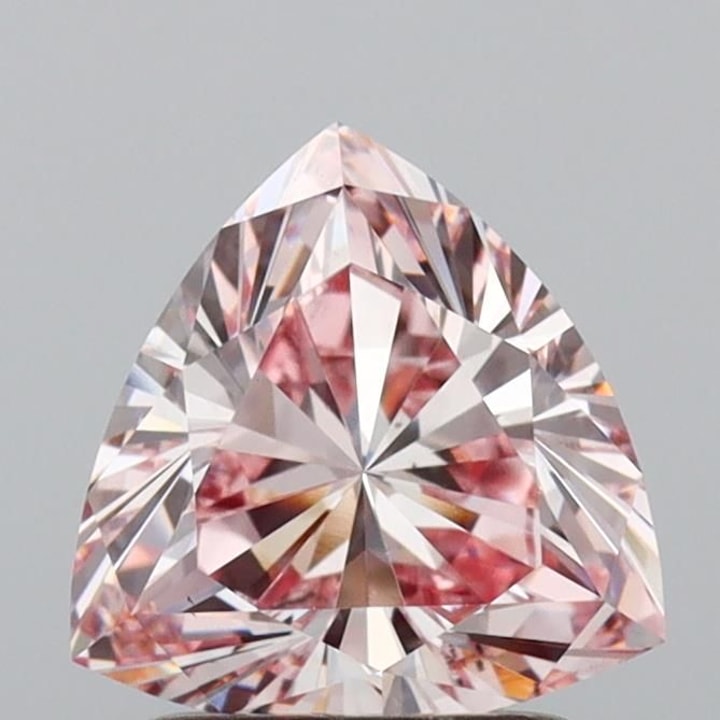 Triangle 1.52 Carat Lab Grown Diamond, Fancy Intense Pink, VS1, IGI ...