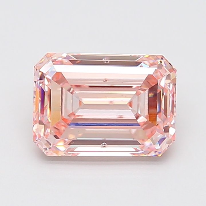 Emerald 5.10 Carat Lab Grown Diamond, Fancy Intense Pink
