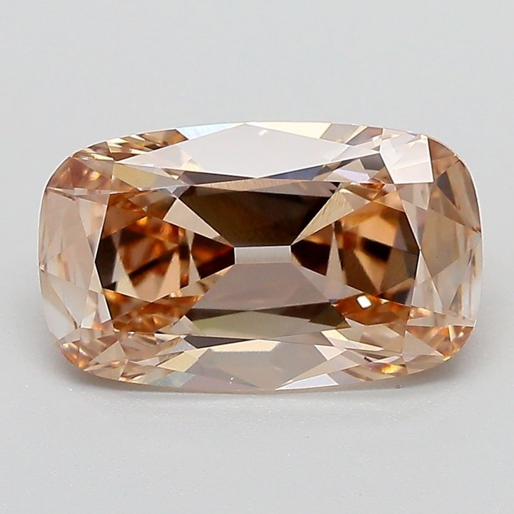 Cushion 2.52 Carat Lab Grown Diamond, Fancy Light Brown, VVS2, IGI ...