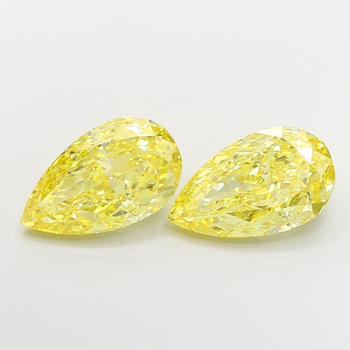 Pear 3.26 Carat Lab Grown Diamond, Fancy Intense Yellow, VS1, IGI ...