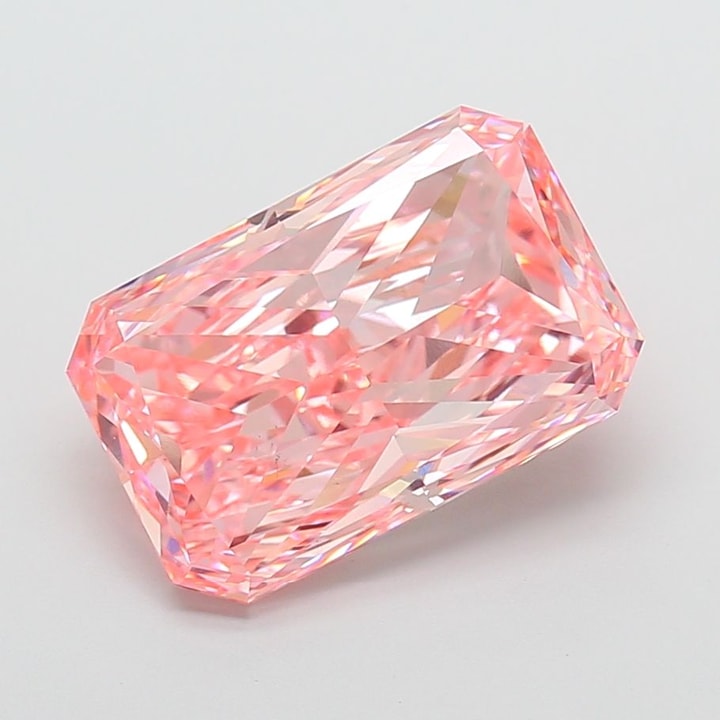 Radiant 10.04 Carat Lab Grown Diamond, Fancy Vivid Pink, VS1, IGI ...