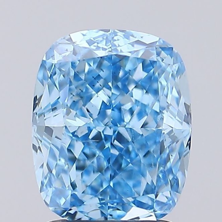 Cushion 2.01 Carat Lab Grown Diamond, Fancy Vivid Blue, VS2, IGI ...