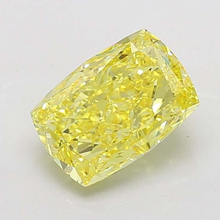 Cushion 4.65 Carat Lab Grown Diamond, Fancy Intense Yellow, VS1, IGI ...