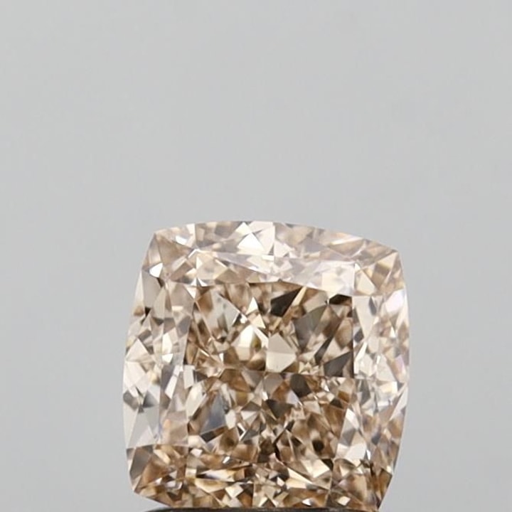 Cushion 1.58 Carat Lab Grown Diamond, Fancy Light Brown, VVS2, IGI ...