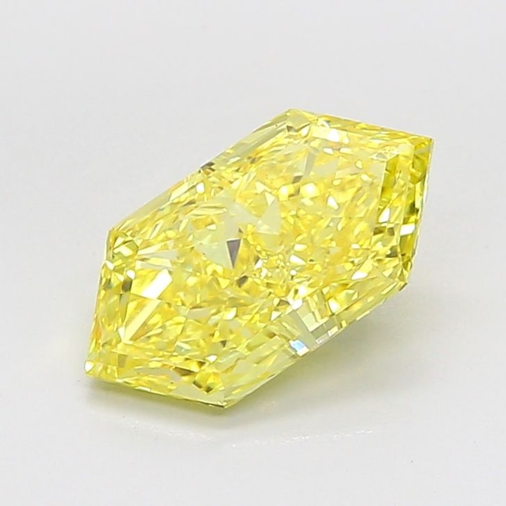 Hexagon 3.63 Carat Lab Grown Diamond, Fancy Intense Yellow, VS1, IGI ...
