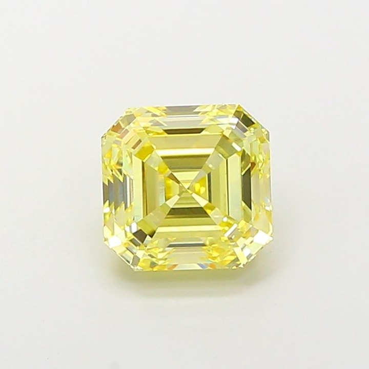 Asscher 2.83 Carat Lab Grown Diamond, Fancy Intense Yellow, VVS2, IGI ...