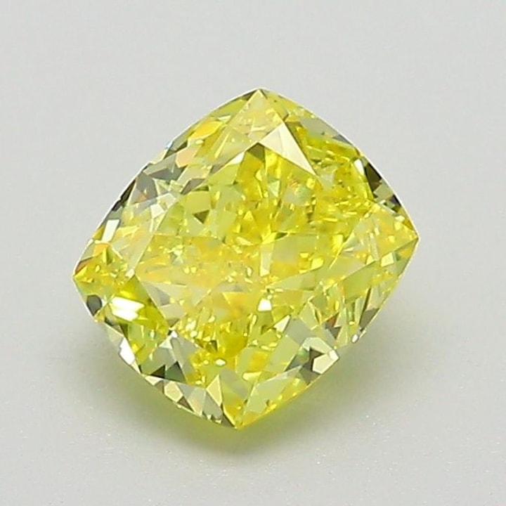 Cushion 1.01 Carat Lab Grown Diamond, Fancy Intense Yellow, VVS2, IGI ...