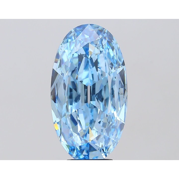 Oval 6.00 Carat Lab Grown Diamond, Fancy Vivid Blue, VS1, IGI lg836667334