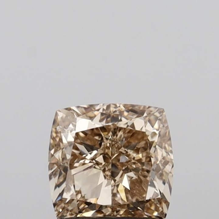 Cushion 1.52 Carat Lab Grown Diamond, Fancy Light Brown, VVS1, IGI ...