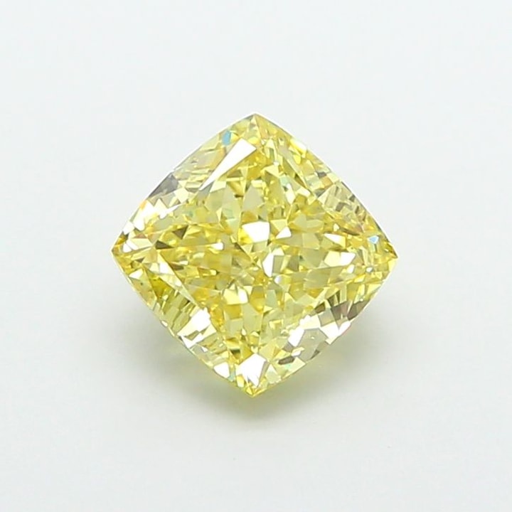 Cushion 2.52 Carat Lab Grown Diamond, Fancy Intense Yellow, VS1, IGI ...