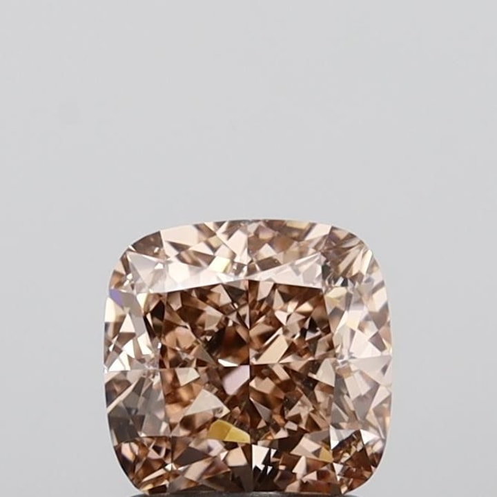 Cushion 1.45 Carat Lab Grown Diamond, Fancy Light Brown, VVS1, IGI ...