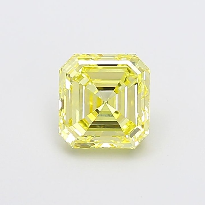 Asscher 1.92 Carat Lab Grown Diamond, Fancy Yellow, VS1, IGI lg838612285