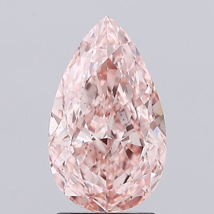 Pear 2.52 Carat Lab Grown Diamond, Fancy Intense Pink, VS1, IGI lg839683324