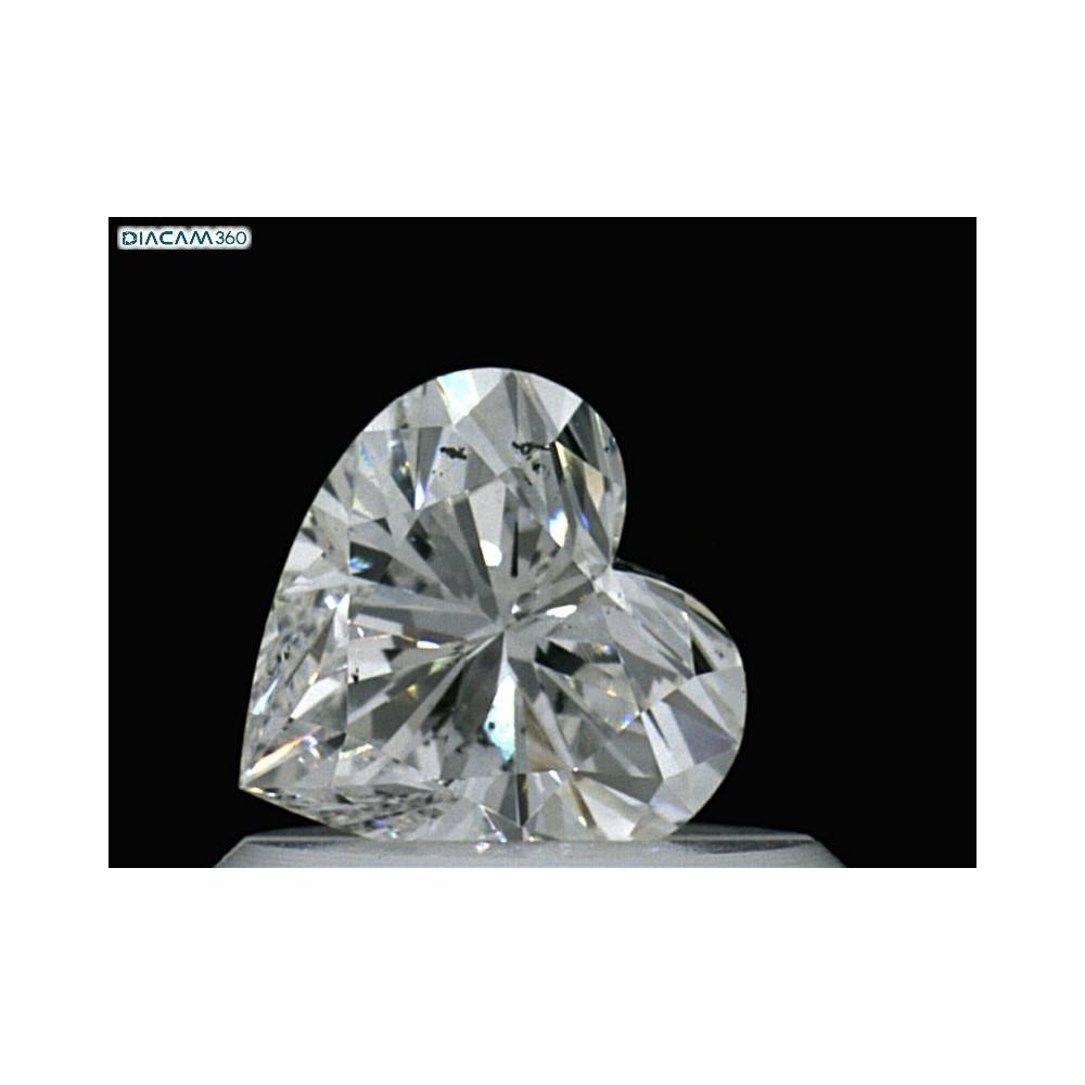 0.50 Carat Heart Loose Diamond, D, SI2, Super Ideal, GIA Certified | Thumbnail