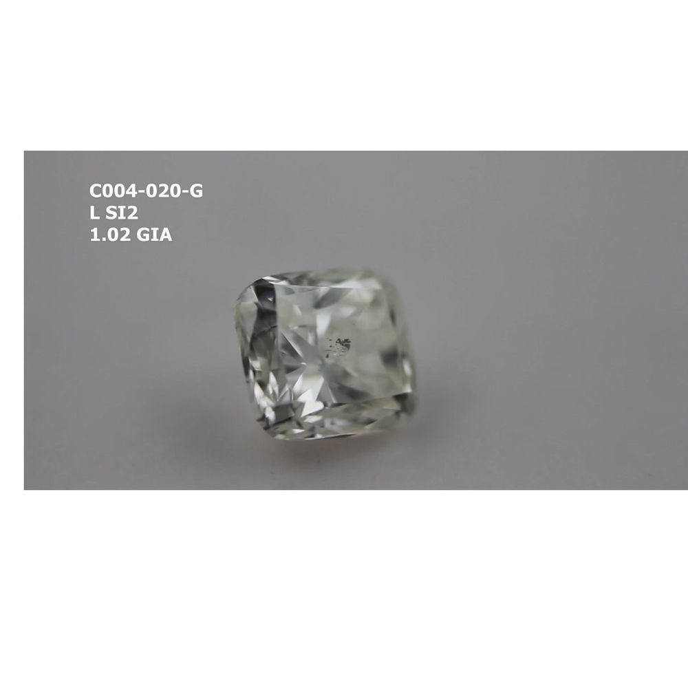 1.02 Carat Cushion Loose Diamond, L, SI2, Good, GIA Certified | Thumbnail