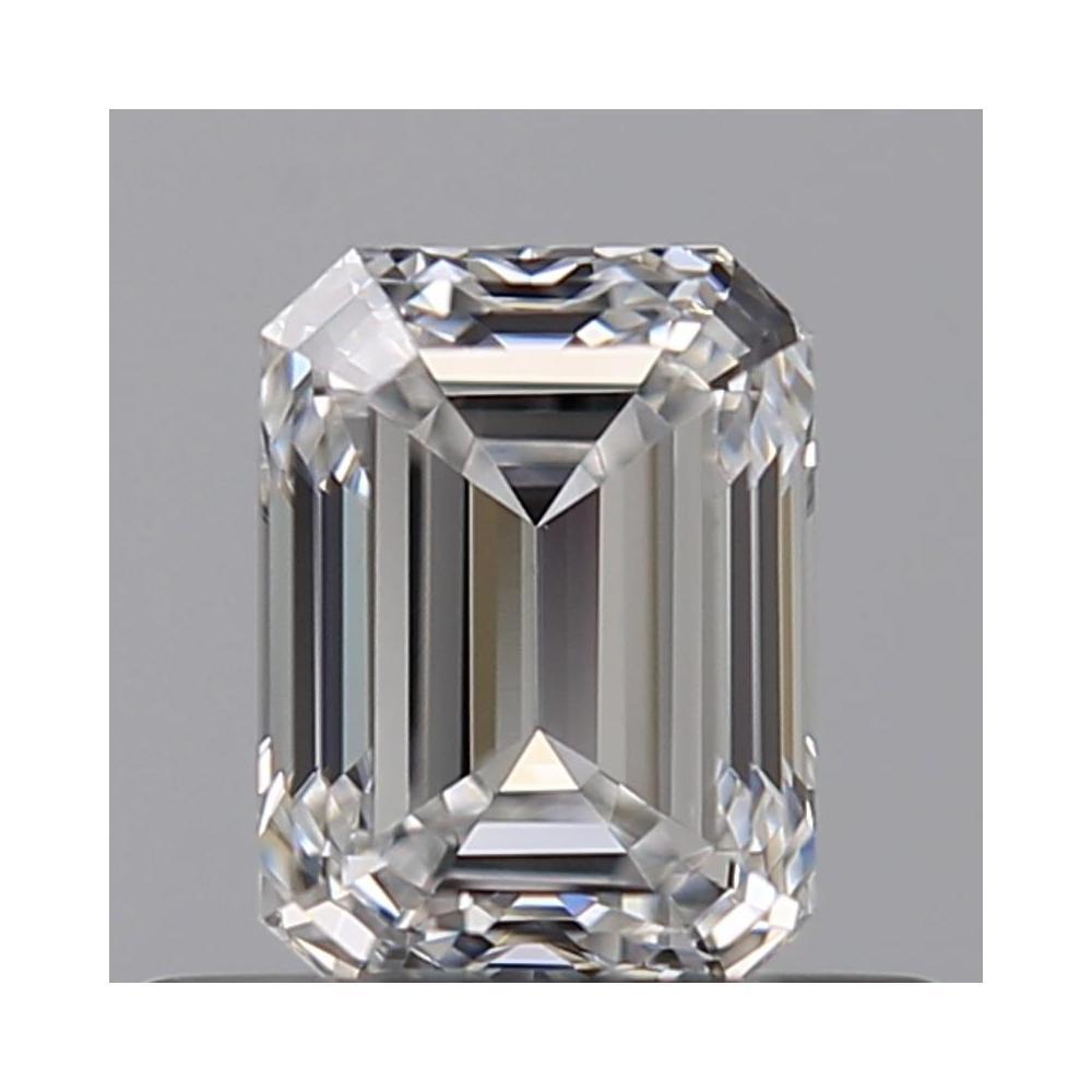 0.53 Carat Emerald Loose Diamond, D, VVS2, Ideal, GIA Certified | Thumbnail