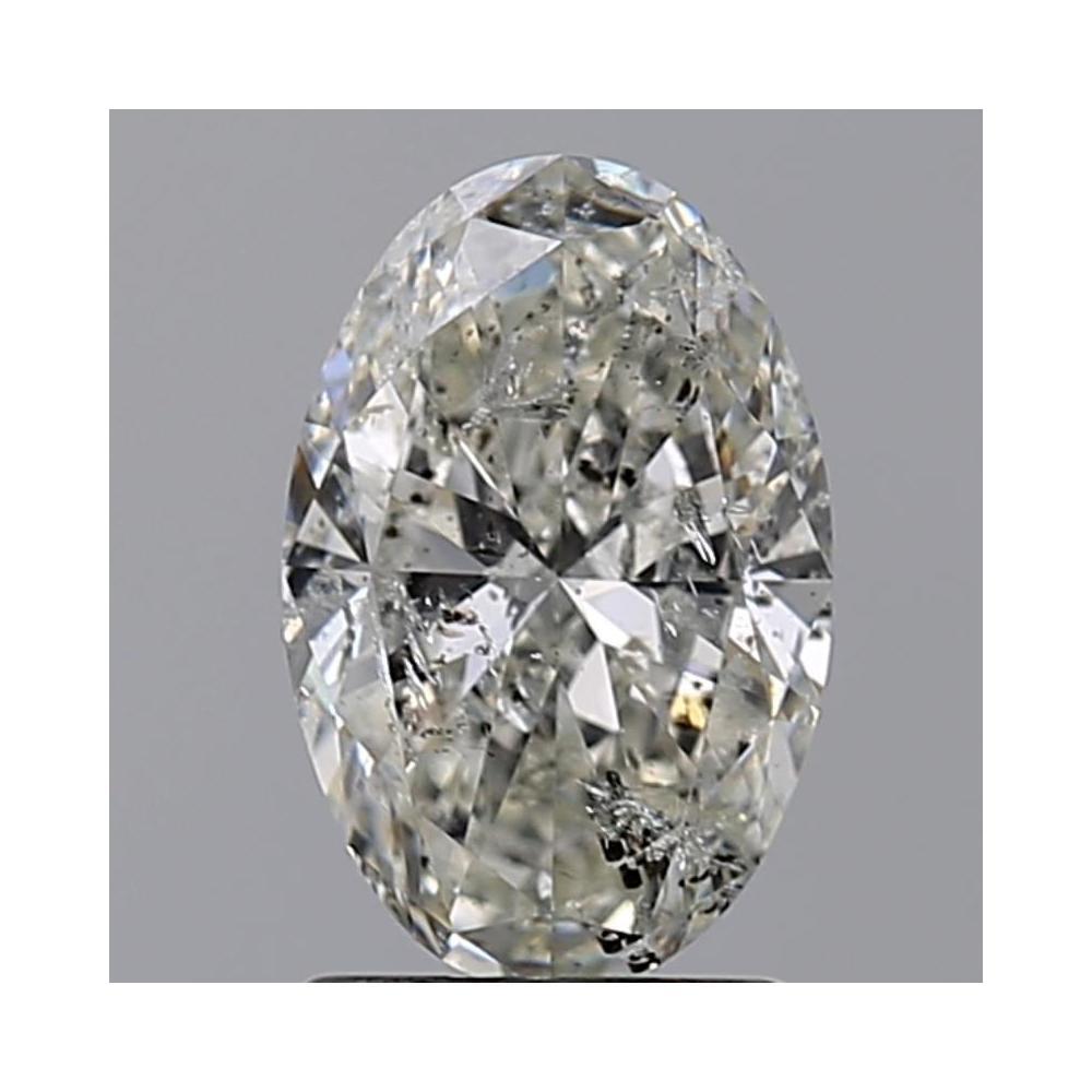 1.50 Carat Oval Loose Diamond, I, I2, Ideal, GIA Certified
