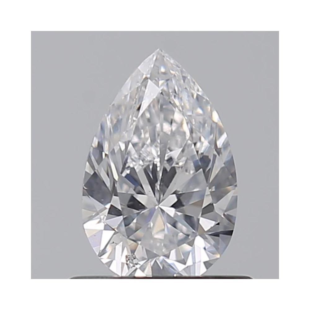 0.59 Carat Pear Loose Diamond, D, SI2, Ideal, GIA Certified