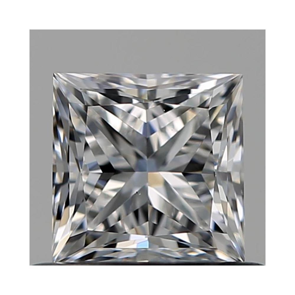 0.60 Carat Princess Loose Diamond, D, VVS2, Ideal, GIA Certified | Thumbnail