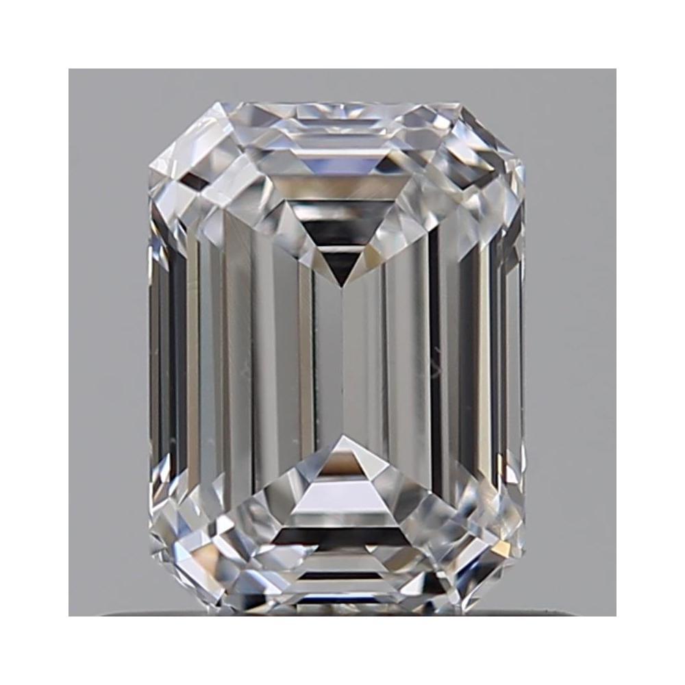0.62 Carat Emerald Loose Diamond, D, VVS2, Ideal, GIA Certified | Thumbnail