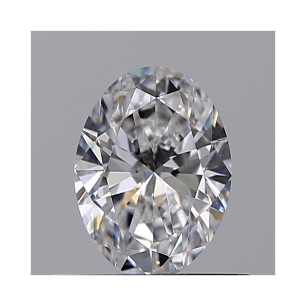 0.51 Carat Oval Loose Diamond, D, VVS2, Ideal, GIA Certified | Thumbnail