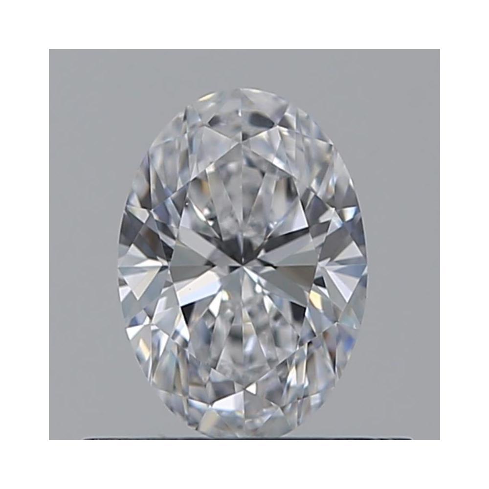 0.53 Carat Oval Loose Diamond, D, VVS1, Ideal, GIA Certified