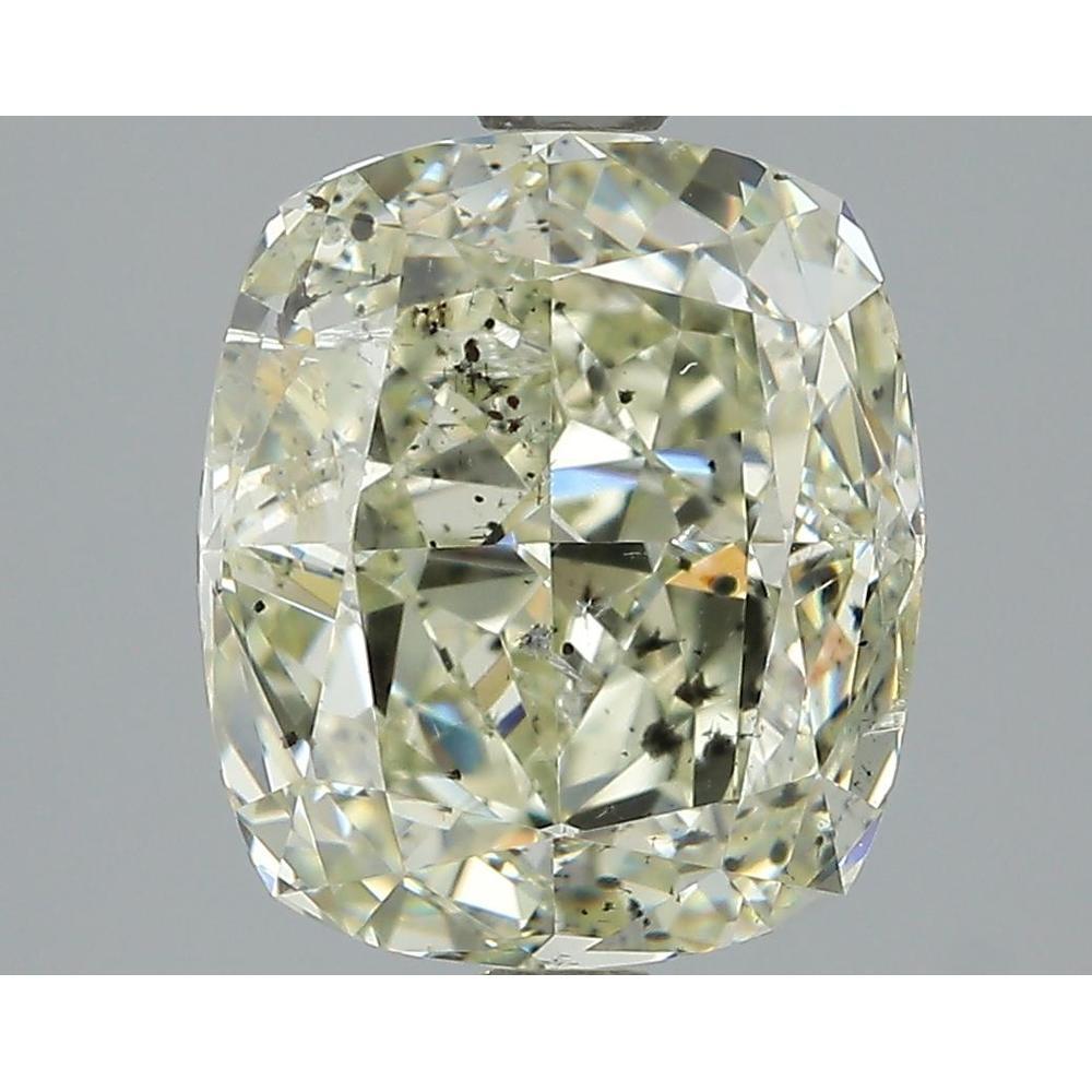 3.18 Carat Cushion Loose Diamond, L, SI2, Ideal, HRD Certified