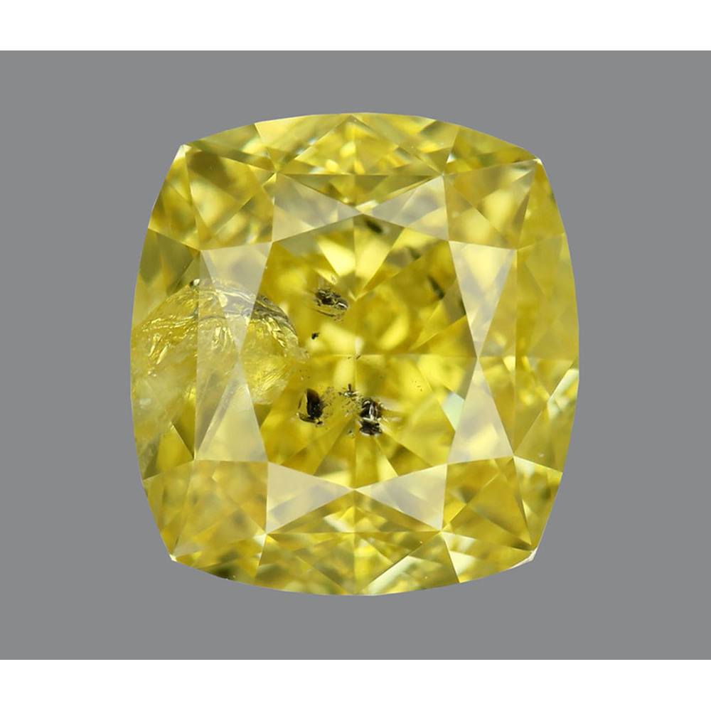 1.50 Carat Cushion Loose Diamond, FVY, I2, Excellent, GIA Certified | Thumbnail