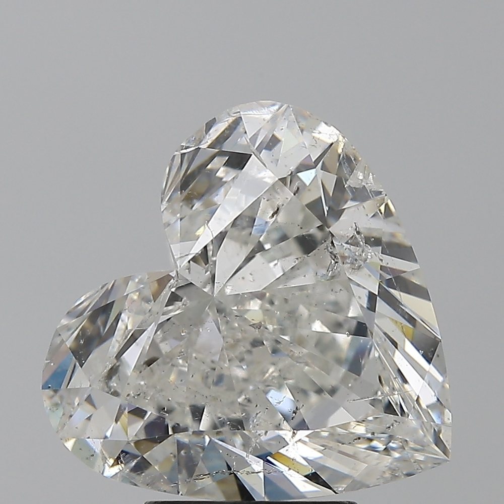 5.04 Carat Heart Loose Diamond, F, SI2, Super Ideal, HRD Certified