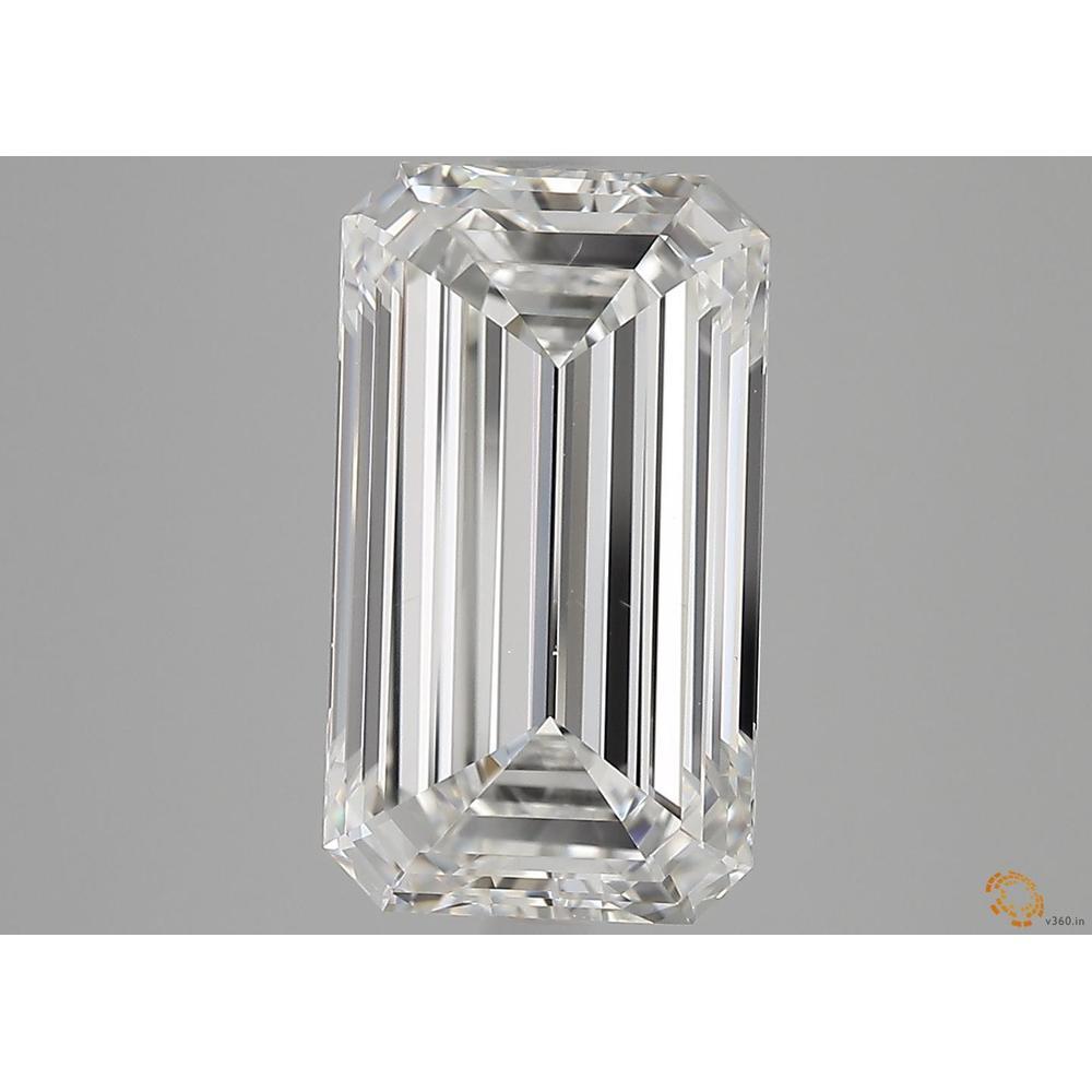 5.01 Carat Emerald Loose Diamond, F, VS2, Super Ideal, GIA Certified