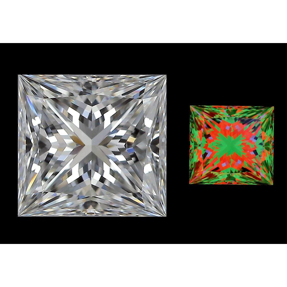 1.21 Carat Princess Loose Diamond, H, VS2, Super Ideal, GIA Certified | Thumbnail