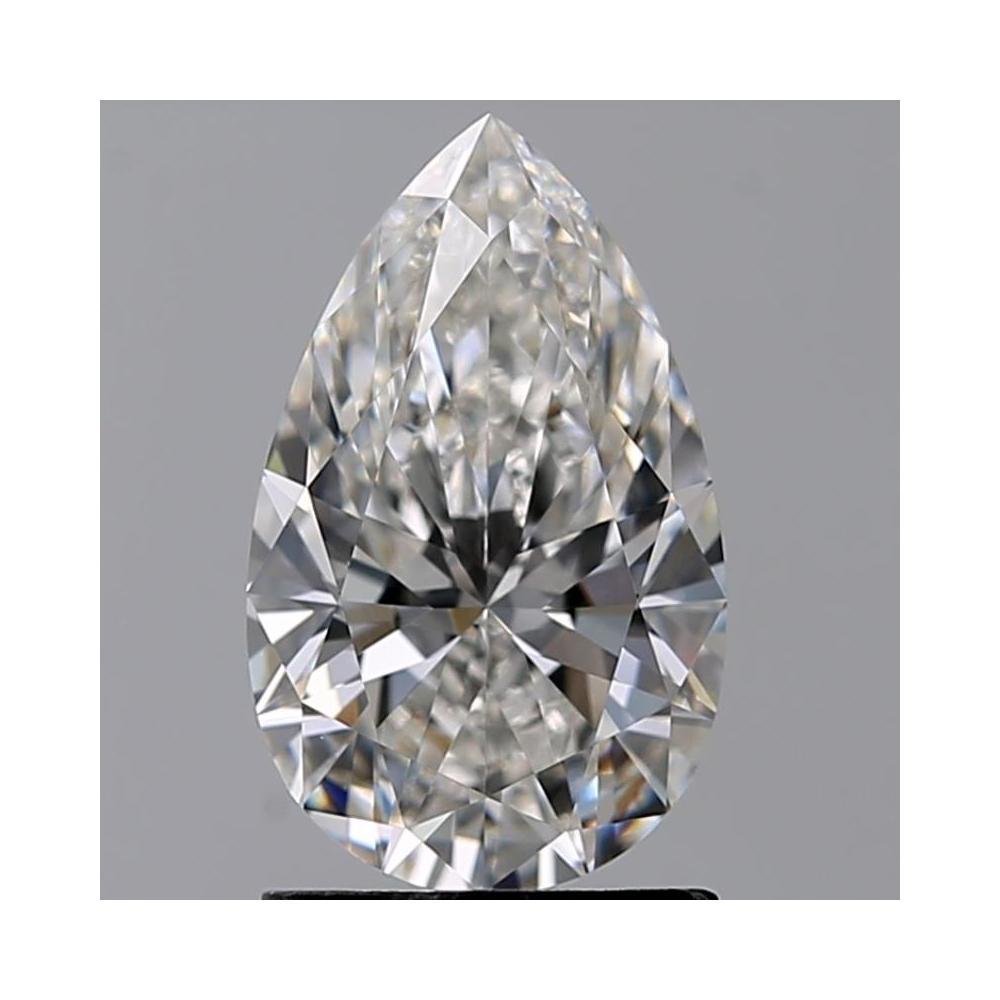 1.52 Carat Pear Loose Diamond, F, VVS2, Super Ideal, GIA Certified