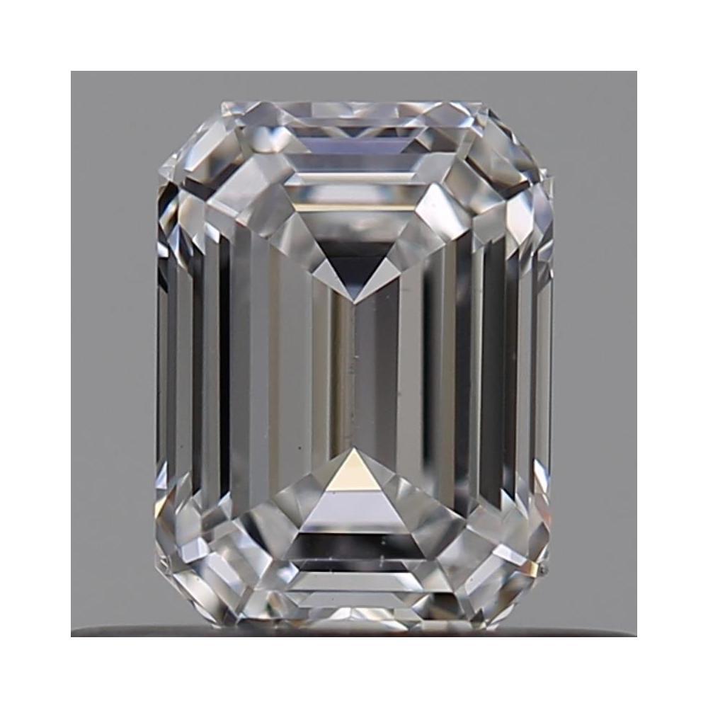 0.43 Carat Emerald Loose Diamond, D, VVS2, Super Ideal, GIA Certified | Thumbnail