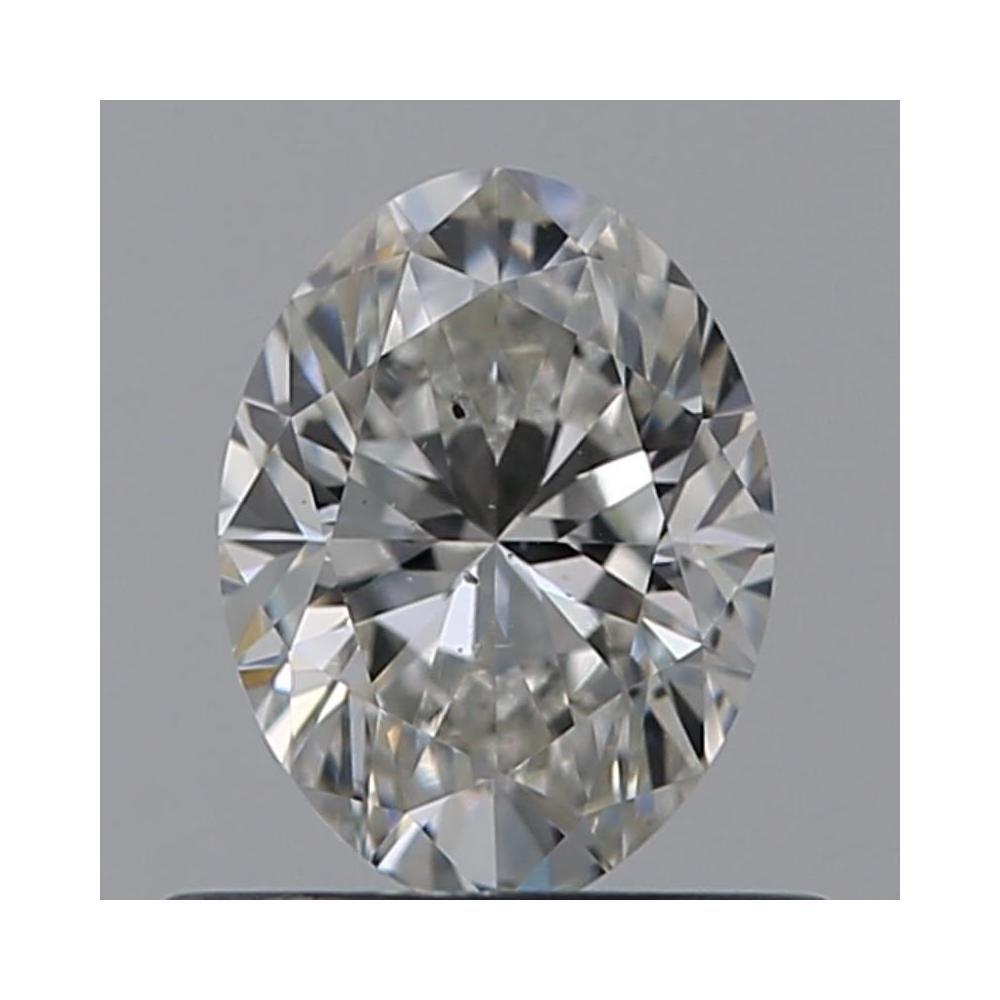 0.50 Carat Oval Loose Diamond, H, SI1, Ideal, GIA Certified