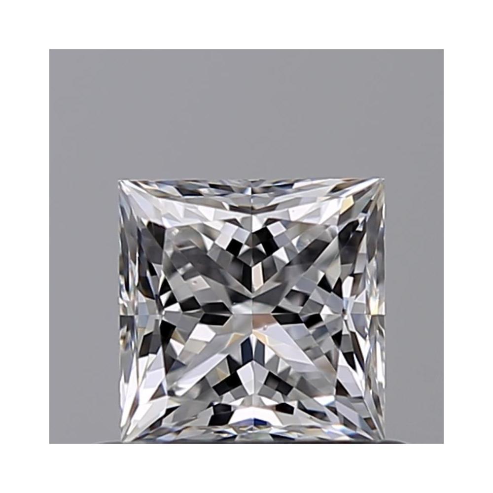 0.58 Carat Princess Loose Diamond, D, VS2, Ideal, GIA Certified | Thumbnail