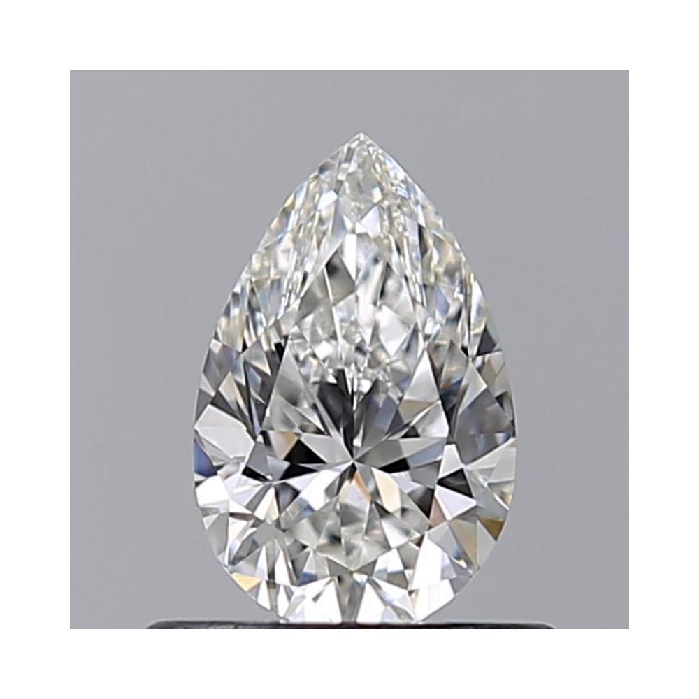 0.52 Carat Pear Loose Diamond, F, VVS2, Ideal, GIA Certified