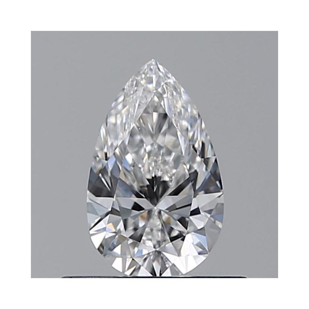 0.50 Carat Pear Loose Diamond, D, VVS1, Ideal, GIA Certified
