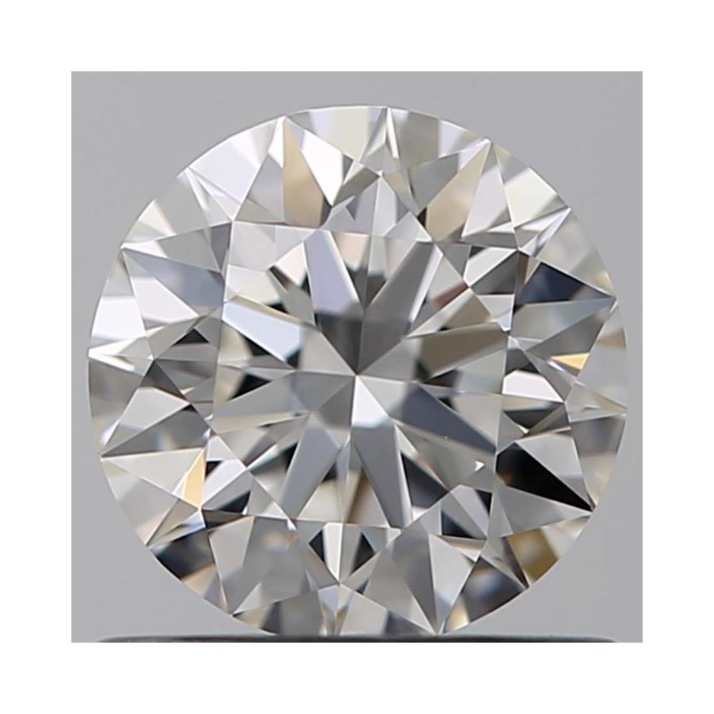 0.71 Carat Round Loose Diamond, H, VVS1, Super Ideal, GIA Certified