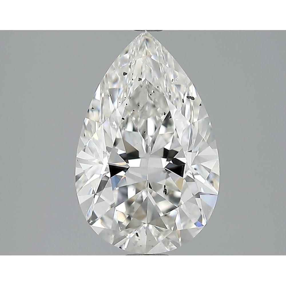3.06 Carat Pear Loose Diamond, H, SI2, Ideal, GIA Certified | Thumbnail