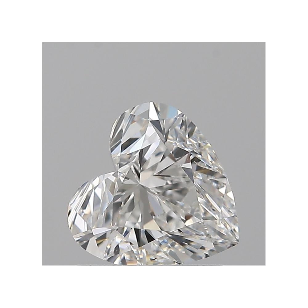 0.79 Carat Heart Loose Diamond, F, VS2, Ideal, GIA Certified | Thumbnail