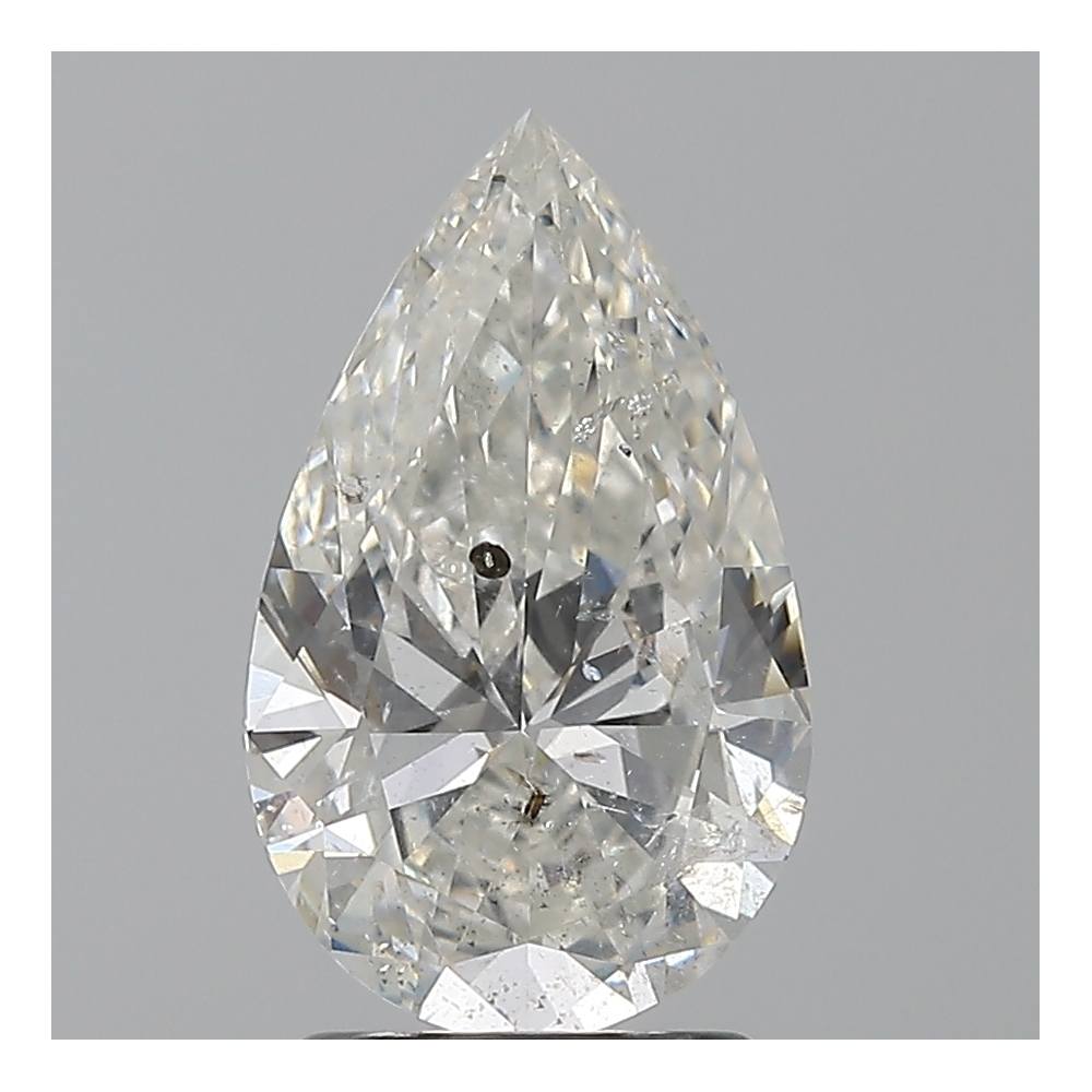 2.00 Carat Pear Loose Diamond, H, I1, Ideal, GIA Certified