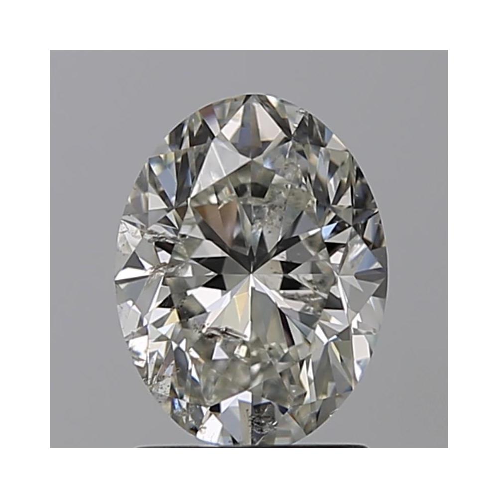 1.51 Carat Oval Loose Diamond, H, I1, Ideal, GIA Certified